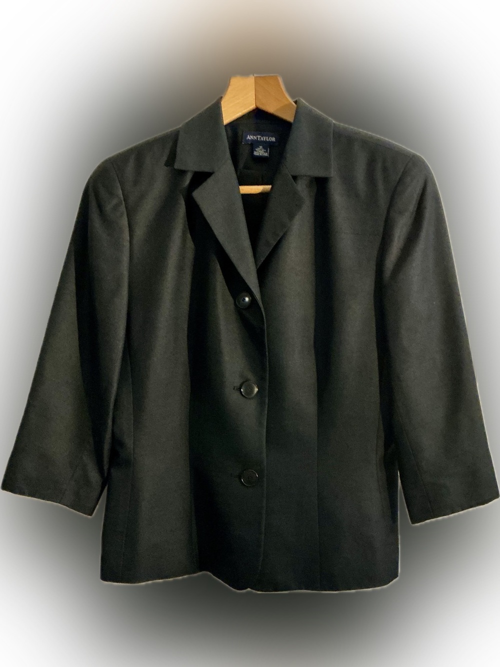 Ann Taylor Black Silk Blazer Jacket Size 10 | 100% Silk